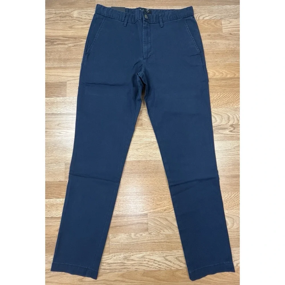 Banana Republic Lived-in Chino Men's Navy Blue Pants Size 31 x 32 Slim Fit NEW